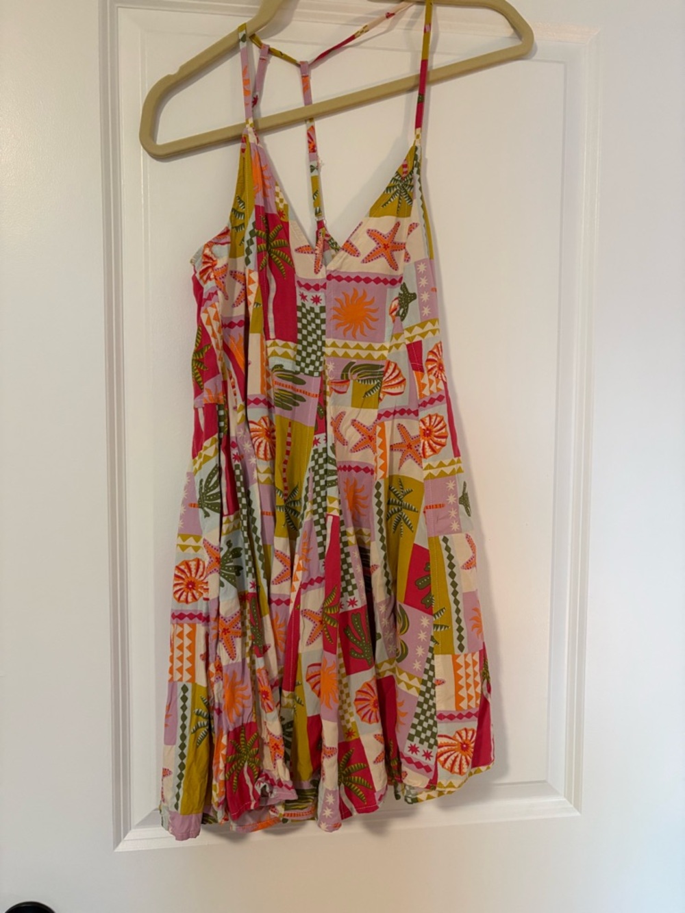 MINKPINK Multicolor Patchwork Print Swim Coverup